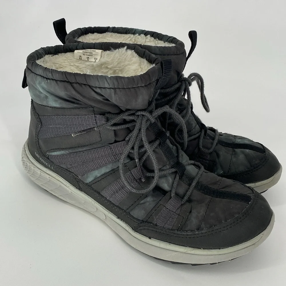 MERRELL Pechora Turbulance Select Grip Faux Fur Sherpa Lined Boots Size 8.5‎